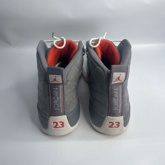 2012 Nike Air Jordan 12 Retro Cool Grey Orange Size 14 130690-012 - Picture 4 of 9